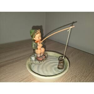 Vintage Hummel Figurine "Just Fishing" TMK 6 #373 4.5" Goebel Figure Germany